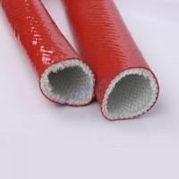 供应耐高温防火套管高硅氧绝缘套管防火隔热硅橡胶玻璃纤维管批发